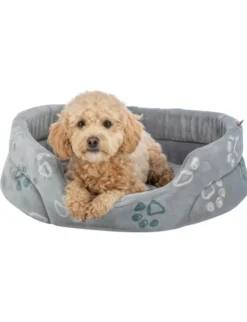 TRIXIE Bett Jimmy Soft oval hellgrau 45x35 cm