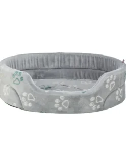 TRIXIE Bett Jimmy Soft oval hellgrau 45x35 cm