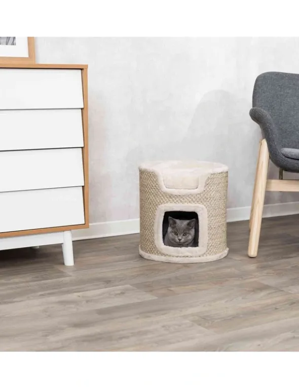 TRIXIE Cat Tower Ria lichtgrau, natur 37 cm