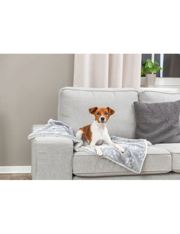 TRIXIE Decke Jimmy Soft hellgrau 100 x 70 cm