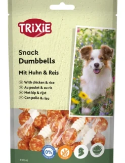 TRIXIE Denta Fun Chicken Chewing Dumbbells 100g