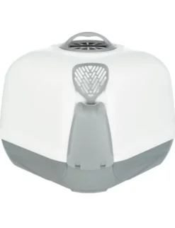TRIXIE Ecktoilette Maro mit Haube grau