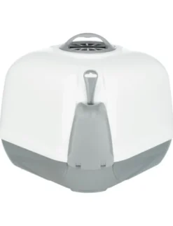 TRIXIE Ecktoilette Maro mit Haube grau