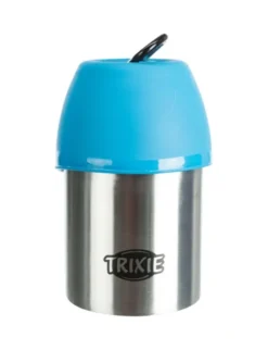 TRIXIE Edelstahl-Flasche mit Trinknapf 300 ml