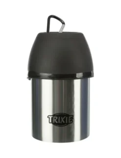 TRIXIE Edelstahl-Flasche mit Trinknapf 300 ml