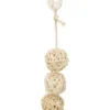 TRIXIE 3er Rattanball mit Glocke beige 24 cm
