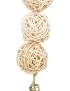 TRIXIE 3er Rattanball mit Glocke beige 24 cm