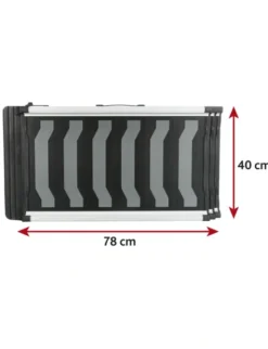 TRIXIE 3-fach Teleskop-Rampe grau, schwarz 40x78-175 cm