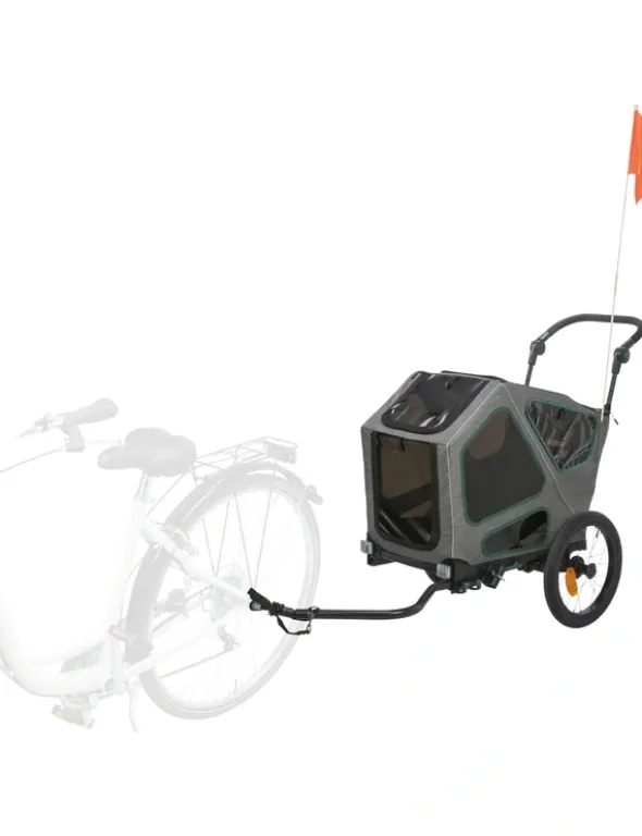 TRIXIE Fahrrad-Anhänger grau S