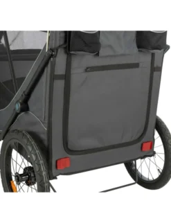 TRIXIE Fahrrad-Anhänger schnell zusammenklappbar grau S