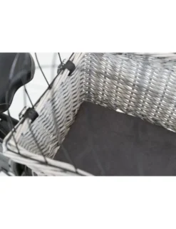 TRIXIE Fahrradkorb Gitter für Gepäckträger grau 35x49x55 cm