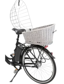 TRIXIE Fahrradkorb Gitter für Gepäckträger grau 35x49x55 cm