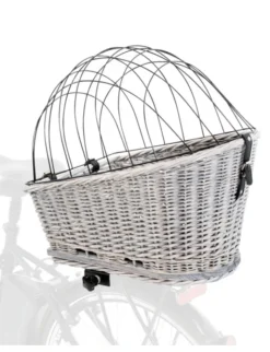 TRIXIE Fahrradkorb Gitter für Gepäckträger grau 35x49x55 cm