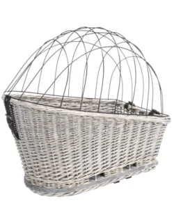 TRIXIE Fahrradkorb Gitter für Gepäckträger grau 35x49x55 cm