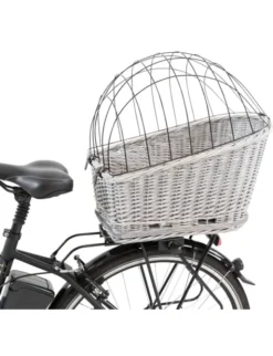 TRIXIE Fahrradkorb Gitter für Gepäckträger grau 35x49x55 cm