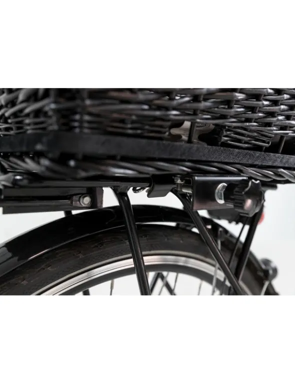 TRIXIE Fahrradkorb Gitter für Gepäckträger schwarz 35x49x55 cm