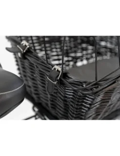 TRIXIE Fahrradkorb Gitter für Gepäckträger schwarz 35x49x55 cm