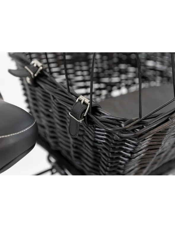 TRIXIE Fahrradkorb Gitter für Gepäckträger schwarz 35x49x55 cm