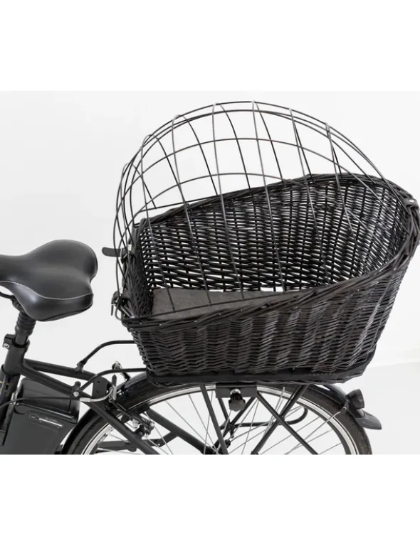 TRIXIE Fahrradkorb Gitter für Gepäckträger schwarz 35x49x55 cm