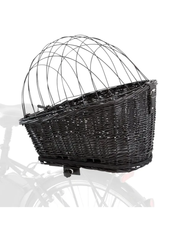 TRIXIE Fahrradkorb Gitter für Gepäckträger schwarz 35x49x55 cm