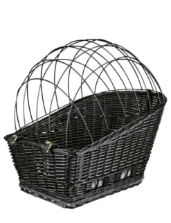 TRIXIE Fahrradkorb Gitter für Gepäckträger schwarz 35x49x55 cm
