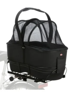 TRIXIE Fahrradkorb Long für Gepäckträger schwarz 29x49x60 cm
