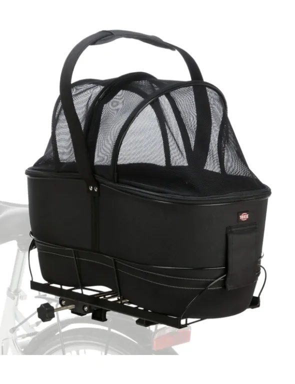 TRIXIE Fahrradkorb Long für Gepäckträger schwarz 29x49x60 cm
