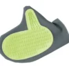 TRIXIE Fellpflege-Handschuh PU/TPR grau/grün 11 x 21 cm