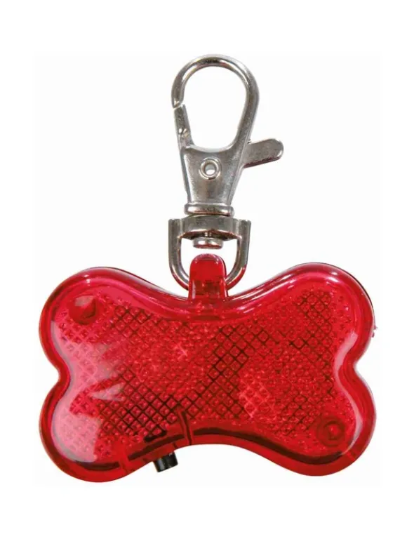 TRIXIE Flasher Knochenform rot