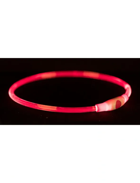 TRIXIE Flash Leuchtring USB rot 40 cm