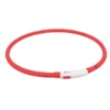 TRIXIE Flash Leuchtring USB Silikon rot 70 cm