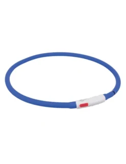 TRIXIE Flash Leuchtring USB Silikon royalblau 70 cm