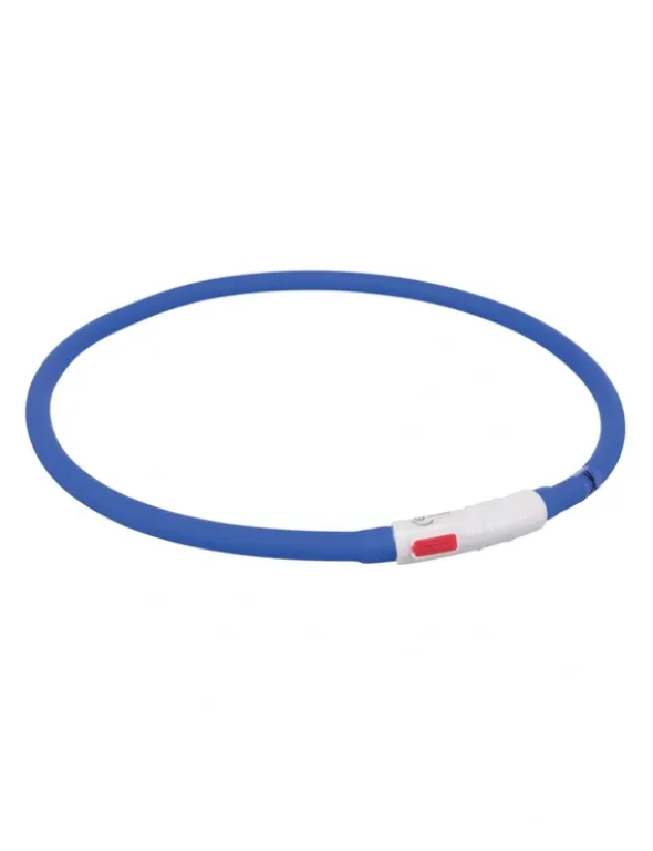 TRIXIE Flash Leuchtring USB Silikon royalblau 70 cm