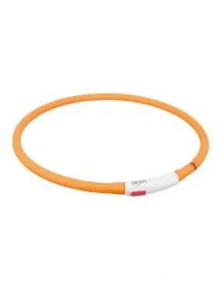 TRIXIE Flash Leuchtring USB Silikon orange 70 cm