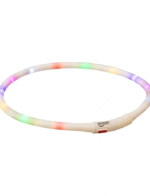 TRIXIE Flash Leuchtring USB Silikon bunt 70 cm