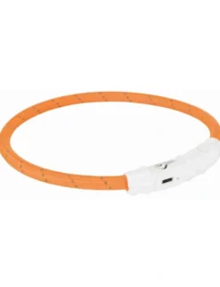 TRIXIE Flash Leuchtring USB TPU/Nylon orange 35 cm