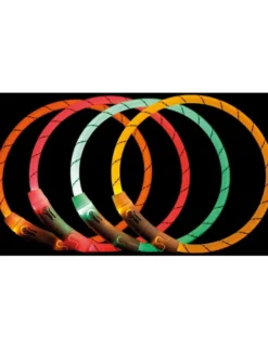 TRIXIE Flash Leuchtring USB TPU/Nylon orange 35 cm