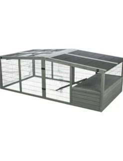TRIXIE Freilaufgehege XL + Abdeckung grau