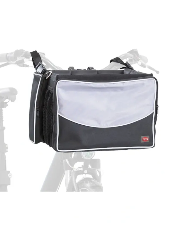 TRIXIE Front-Box für Fahrräder grau, schwarz