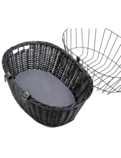 TRIXIE Front-Fahrradkorb schwarz 50x41x35 cm