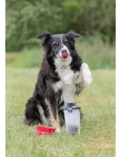 TRIXIE Futter- und Wasserbehälter grau 2 x 0,35 l