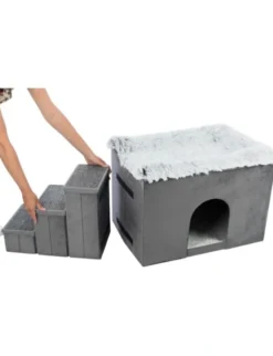 TRIXIE Höhle Harvey mit Treppe grau