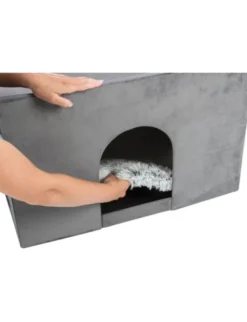 TRIXIE Höhle Harvey mit Treppe grau