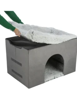 TRIXIE Höhle Harvey mit Treppe grau, schwarz, weiß