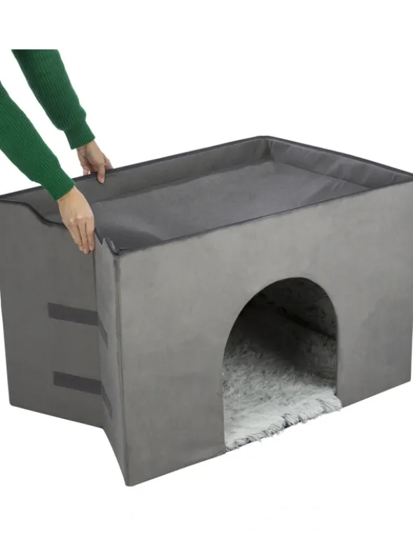 TRIXIE Höhle Harvey mit Treppe grau, schwarz, weiß