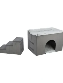 TRIXIE Höhle Harvey mit Treppe grau, schwarz, weiß