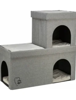 TRIXIE Höhle Kimy 2 Etagen hellgrau