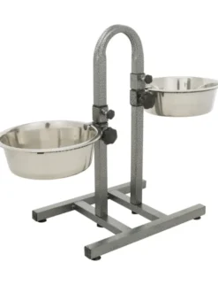 TRIXIE Hundebar höhenverstellbar silber 2 x 2,8 l