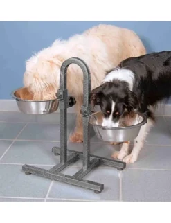 TRIXIE Hundebar höhenverstellbar silber 2 x 2,8 l