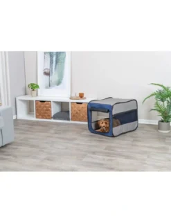 TRIXIE Hundebox Twister blau, grau 45x45x64 cm